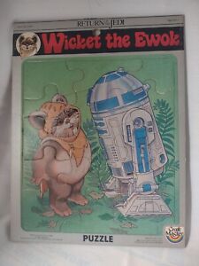 Vntg Wicket The Ewok Star Wars Return Of The Jedi Puzzle 1983 Parker Bros