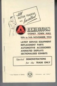 MEMORABILIA ,MOTOR TRADERS EXHIBITION CATALOGUE , 1953 , SYDNEY TOWN HALL illus - Bild 1 von 1