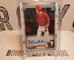 David Calabrese 2020 Bowman Draft Chrome🔥 Auto 1st Bowman 🔥 Angels Prospect - Picture 1 of 2