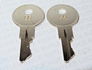 Johnson keys Evinrude keys outboard Boat Cut Replacement Key # 66 Two New Keys - Foto 1 di 1