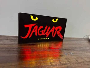 Atari Jaguar Light-up Fan Sign - Wall Art - LED night light - With Jaguar Eyes - Picture 1 of 2