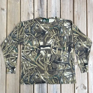 VTG Whitewater Outdoors Ducks Unlimited Wetlands Camo Long Sleeve Pocket Shirt - Picture 1 of 11