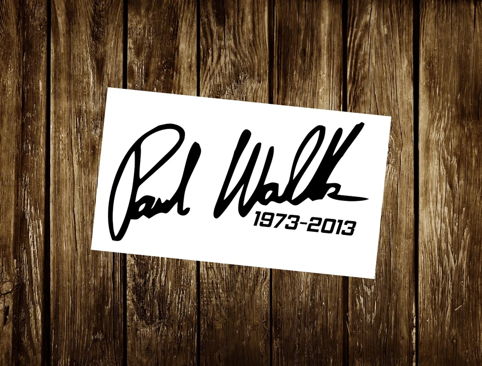 Adesivo cortado em matriz Memorial Paul Walker - Imagem 1 de 1