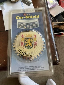 Vintage Kings Car-Shield HeidelbergCar Grill Badge Emblem 3 Dimensional Enamel - Picture 1 of 1