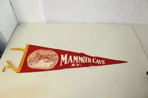 Vintage Felt Souvenir Pennant Red Mammoth Cave KY 26" - Picture 1 of 9