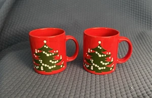 Waechtersbach Christmas Tree Mugs Made In West Germany Set Of 2 * - Picture 1 of 5
