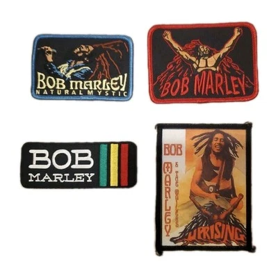 Bob Marley Patch Set of 4 patches  Embroidered Vintage - Image 1 of 4