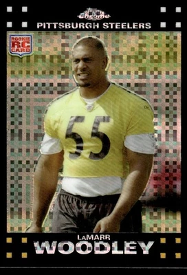 2007 Topps Chrome Xfractor LaMarr Woodley Rookie Pittsburgh Steelers #TC236 - Image 1 of 2