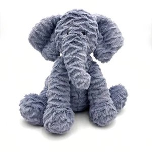 Peluche Jellycat Fluffy Blue Elephant Fuddlewuddle 9" - Foto 1 di 6