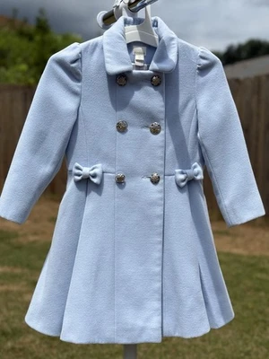Girls Blue Coat Monsoon Size 5-6 Years - Image 1 of 4