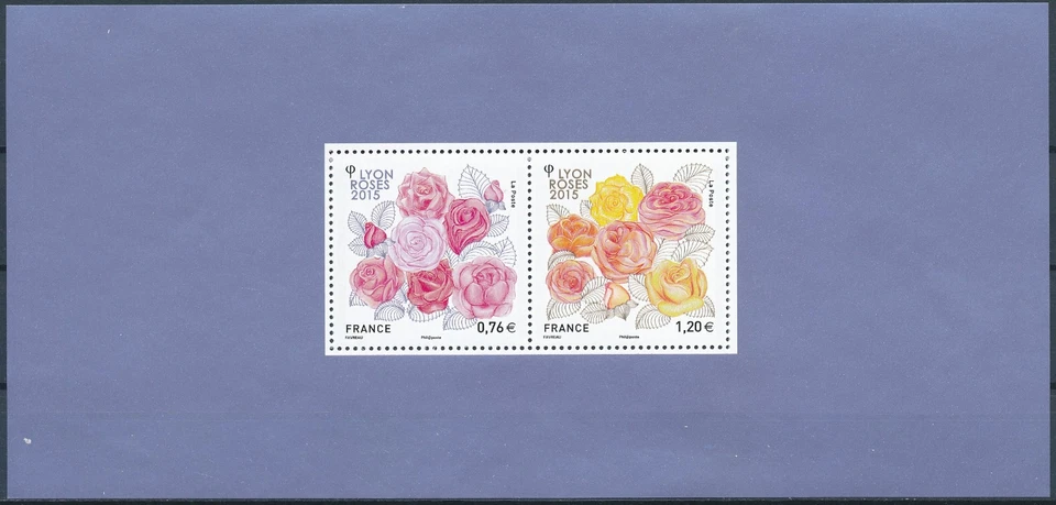 France 2015 : Flowers - good souvenir sheet VF MNH. catalog value : 32 € - Image 1 of 1