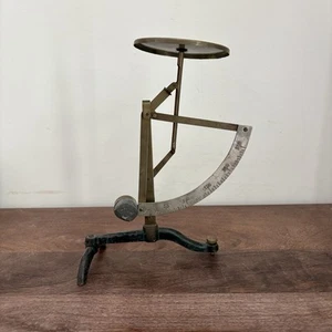 Pendolo controbilanciamento lettera ottone metallo scala postale vintage antico - Foto 1 di 11