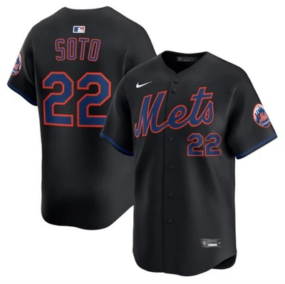 Juan Soto #22 New York Mets Alternate Black Jersey Men's (S-XXL) NWT