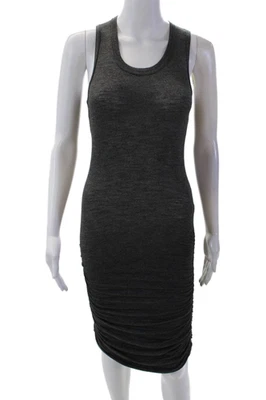 Maxi vestido pulóver gris sin mangas acanalado Dolan para mujer talla pequeña Foto 1 de 4