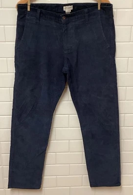 Pantalones de pana Dockers para hombre azules ajustados cónicos 34x30 cordones finos de ballena Foto 1 de 4