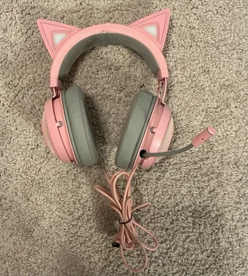 Razer - Kraken Kitty V2 Wired Gaming Headset with Chroma RGB Lighting - Quartz - Image 1 of 3