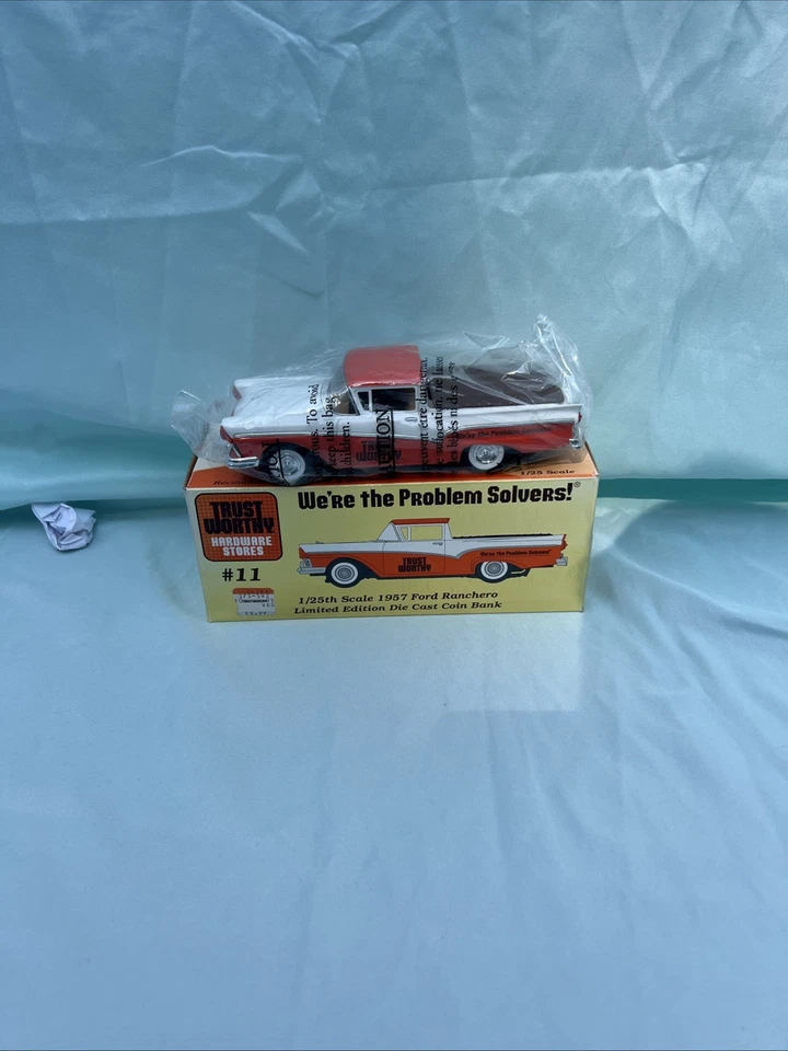 1995 Liberty 1957 Ford Ranchero Die Cast Coin Bank Trust Worthy Hardware