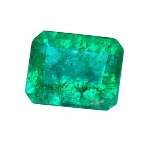 Green Emerald Colombian Emerald Cut 8-10 Ct Certified Natural Loose Gemstone - Picture 1 of 7