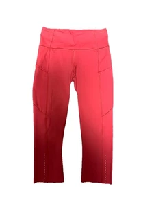 Lululemon Fast Free Crop II Nulux Leggings Damen 6 Hot Pink 19" Capri W6AKHS - Bild 1 von 7