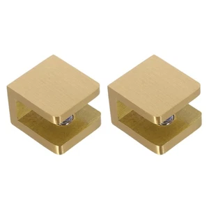 2 Pcs Glass Sandwich Panel Bracket Clamp Shelf Fixation Aluminium - Picture 1 of 12