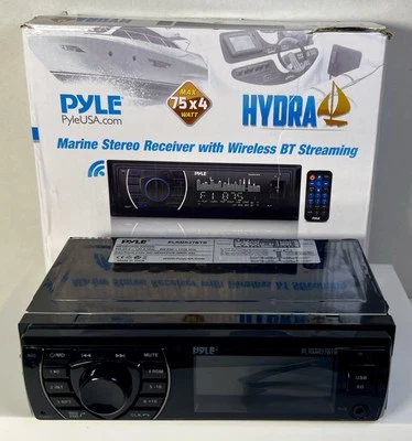 Pyle Marine Bluetooth 300w Media Player PLRMR27BTB iPhone Android USB Aux AM FM - Image 1 of 4