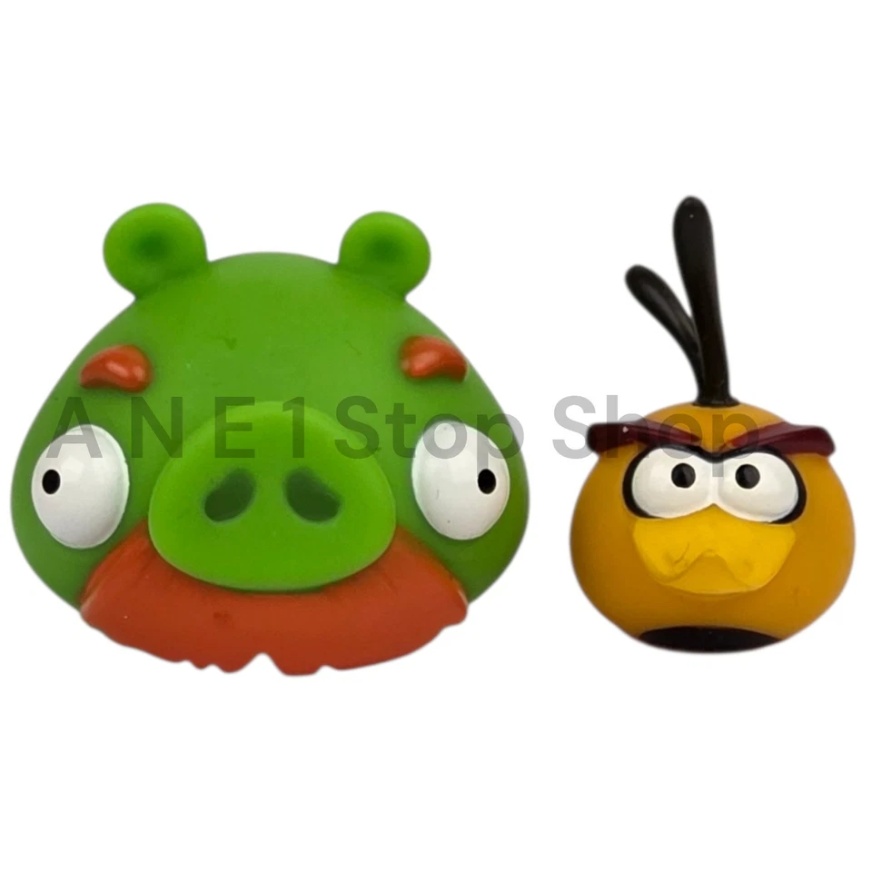 Angry Birds Western Round-Up Juego Repuesto Naranja Pájaro y Bigote Cerdo - 2012 Foto 1 de 4