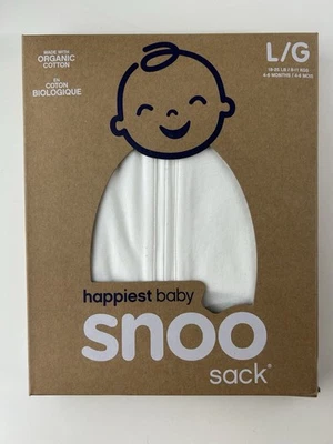 Saco de dormir Happiest Baby Snoo talla grande 4-6 meses 18-25 libras crema/blanco roto Foto 1 de 3