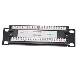 1 x (CAT6 8 ports patch panel rack réseau 6.89 1U montage en rack avec RJ456205 - Photo 1/6