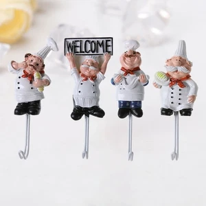  4 Pcs Adhesive Bathroom Hooks Kitchen Hanger Household Resin Holder - Picture 1 of 11
