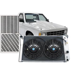3 Row for 1984-1990 1985 Chevy Corvette S10 Conversions Aluminum Radiator & Fans - Bild 1 von 9