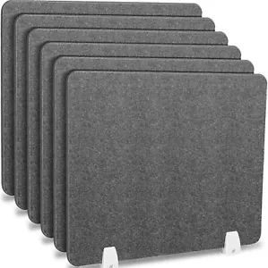 New-6 Packs Desk Divider Privacy Panel 20 x 24 Inch Acoustic Freestanding Deskto - Picture 1 of 9