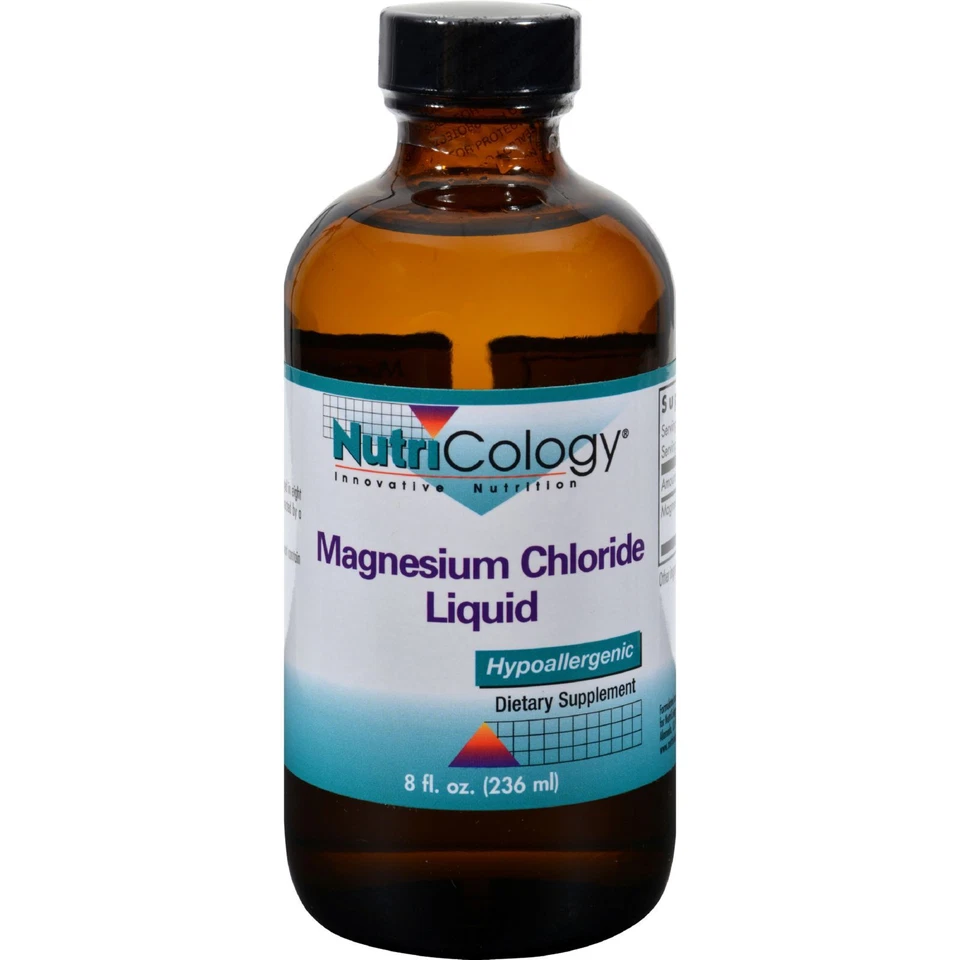 Nutricology Magnesium Chloride Liquid, 8-Ounce Glass Bottle