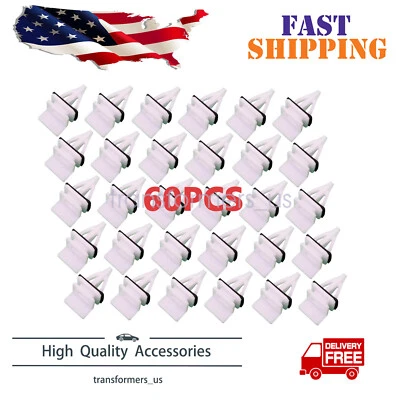 60* Clips de ajuste de montaje en panel de sello de alféizar de faldón lateral para Acura Honda Accord Civic Foto 1 de 4