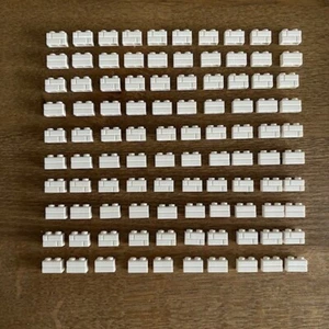 LEGO Perfil/Ladrillo de Albañilería (parte 98283) 100 piezas, BLANCO, franqueo gratuito del Reino Unido - Imagen 1 de 1