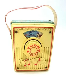 VTG Fisher Price Pocket Radio Music Box Pop Goes The Weasel 1972 - Picture 1 of 4