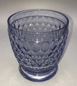 Villeroy & Boch Boston Blue Double Old Fashioned Glass, Diamonds 4” - Picture 1 of 4