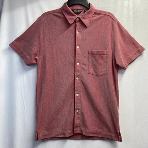 Eddie Bauer Since1920 Collared Button Up Short Sleeve Shirt Men Small Red Used - Picture 1 of 15