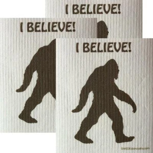 I Believe Bigfoot je 3er Set schwedische Geschirrtücher | umweltfreundliches saugfähiges Clea - Bild 1 von 6
