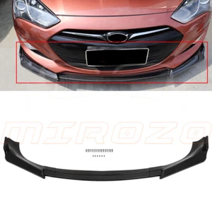 3 Pcs Black Gloss Front Bumper Lip Cover For 2013-2016 Hyundai Genesis Coupe - Picture 1 of 8