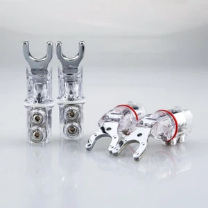 Conector de enchufe banana sin soldar bloqueo de pala estilo Y U WBT para cable de altavoz hágalo usted mismo - Imagen 1 de 9