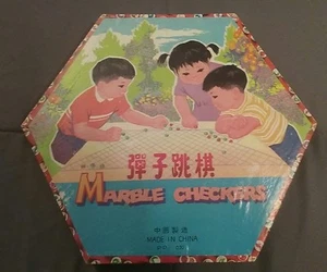 Rare vintage cardboard marble checkers, Chinese checkers, Chun Yee toy factory  - Picture 1 of 4