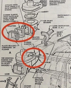 NEW 1955 - 1959 Chevy GMC Truck w/ Air Flow Deluxe Heater Rubber Sleeves Fan - Picture 1 of 3