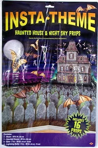 Insta-Thema Spukhaus & Nachthimmel Requisiten - Halloween Szene Dekoration - Neu im Karton - Bild 1 von 4