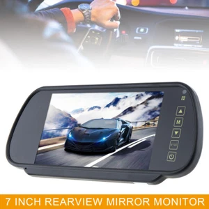 7'' TFT LCD Car Rear View Mirror Monitor 2-CH Video for Backup Reverse Camera - Picture 1 of 12