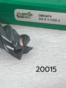 4 Flutes 3/4" x 3/4" x 1-1/2" x 4" GMX35 CGC Gorilla Mlll Carbide Square EndMill - Imagen 1 de 6