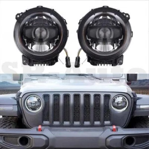 Fits 2018-2024 Jeep Wrangler JL / JT OEM Power LED Headlights Pair High low beam - Bild 1 von 10