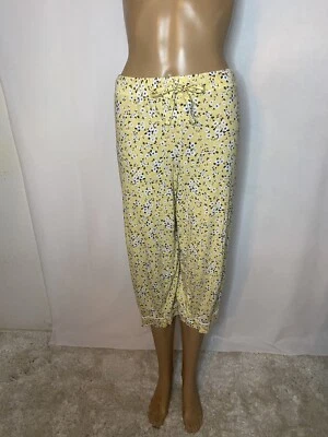 Pijama Charter Club Intimates Amarillo Floral Cordón Pantalones 2XL Foto 1 de 4