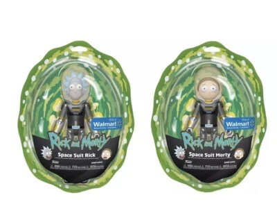 Funko Rick & Morty Walmart Exclusive Set Of 2 Metallic Space Suit New Bundle - Image 1 of 4