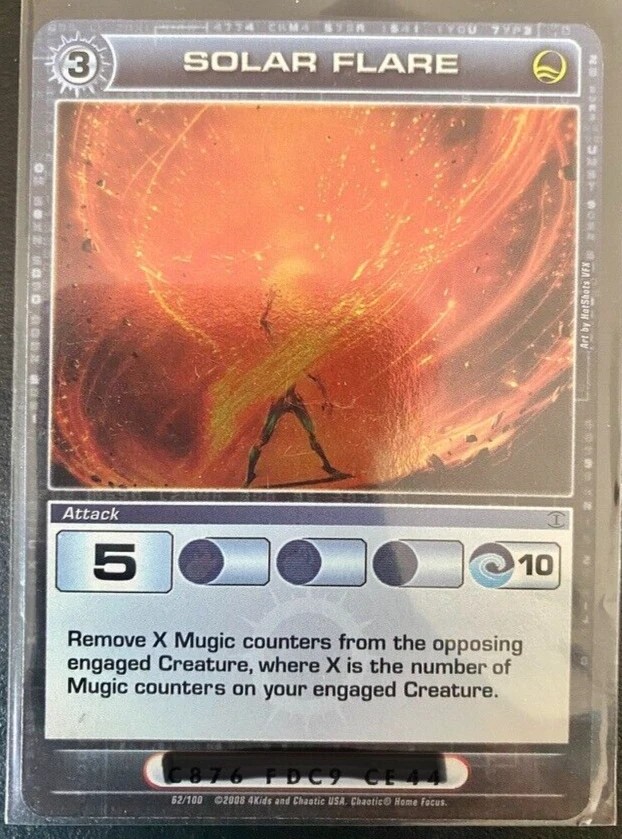 Solar Flare 2008 Chaotic Attack Card - Rise of the Oligarch Rare Foil #62/100 - Image 1 of 1