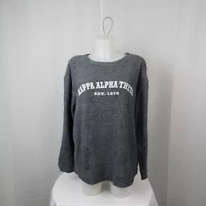 Boxercraft Kappa Alpha Theta Crew Neck Sweatshirt - Charcoal, Medium #9478 - Picture 1 of 7